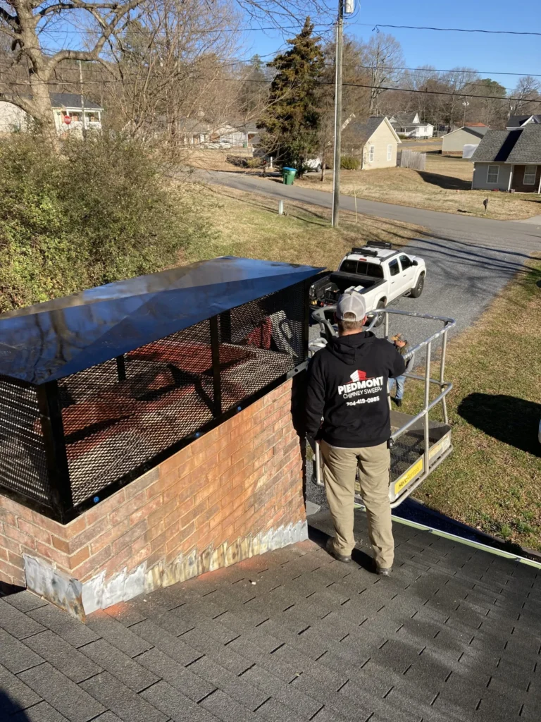 Chimney Cleaning cleaning by Piedmont hvac, plumbing and chimney