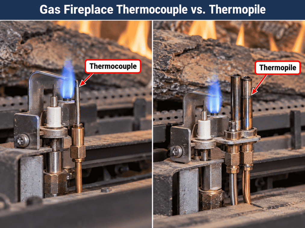 Gas Fireplace Thermocouple vs. Thermopile: What Is the Difference?